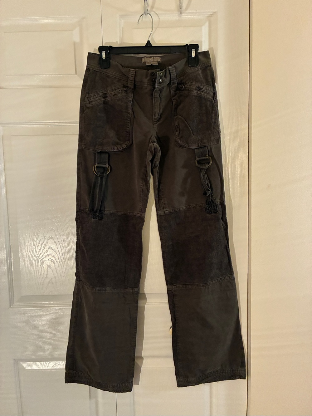 Zara Brown Cargo Trousers with Ring Strap Details